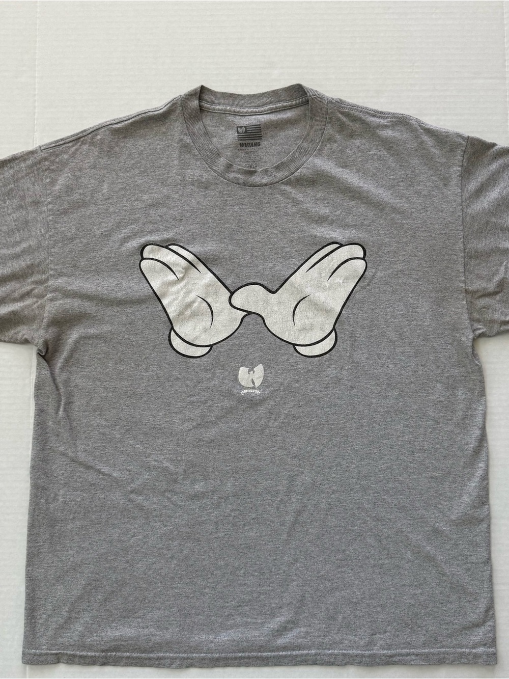 🔴Wu-Tang Shirt Size XL Mickey Hands Gray WuTang Clan Method Man